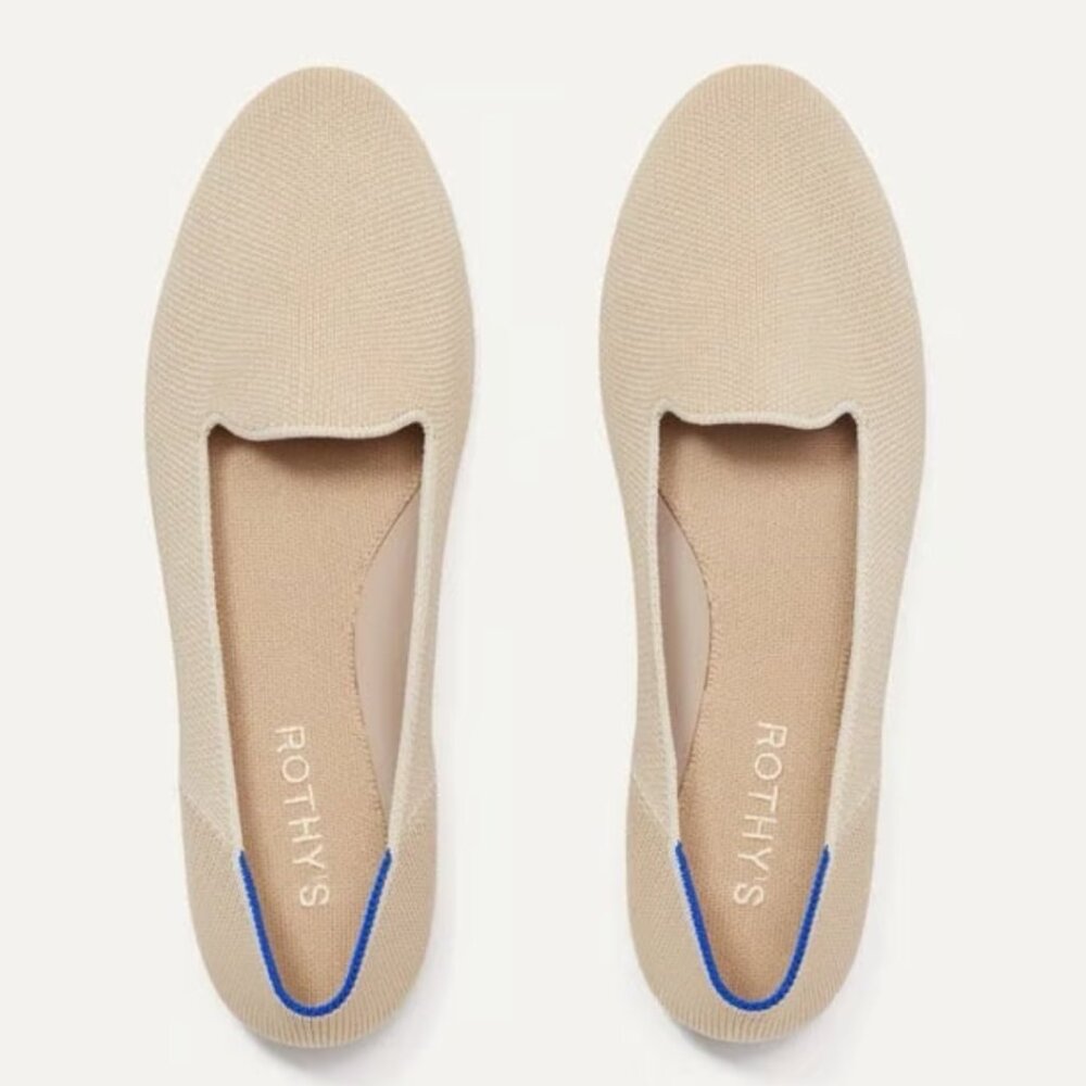 NWOT ROTHY'S LOUNGE LOAFER IN SANDSTONE - SIZE 8